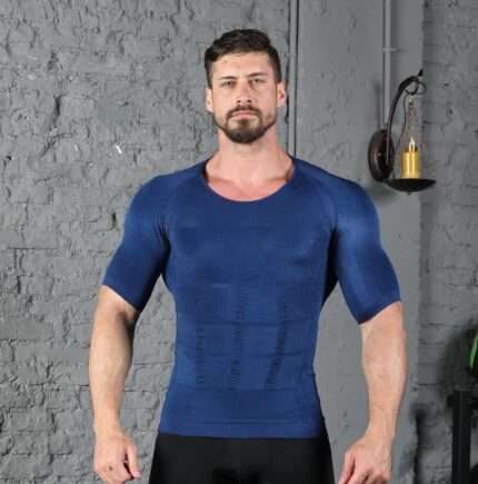 1 Quality Male Chest Compression T-Shirts for Slimming