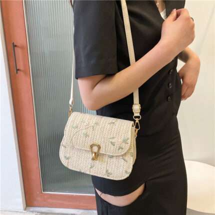 2 Piece Luxury Fashion Straw Woven Bag