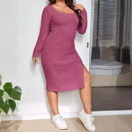 5 Modern Slim Fitting Stripe Knitted Dresses