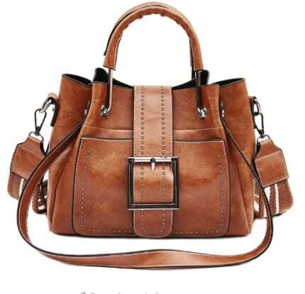 1 Modern Double Leather Bucket Handbag